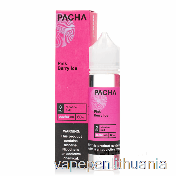 Rožinių Uogų Ledas - Pacha - 60ml 3mg Vape Skystis